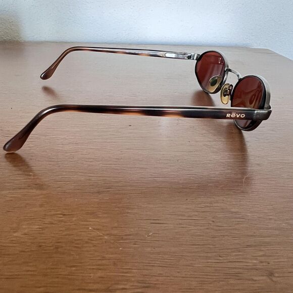 Revo RE 1130 Polarized Sunglasses FRAME ONLY Men Italy Oval 49mm 001/62 Tortoise - Picture 4 of 7